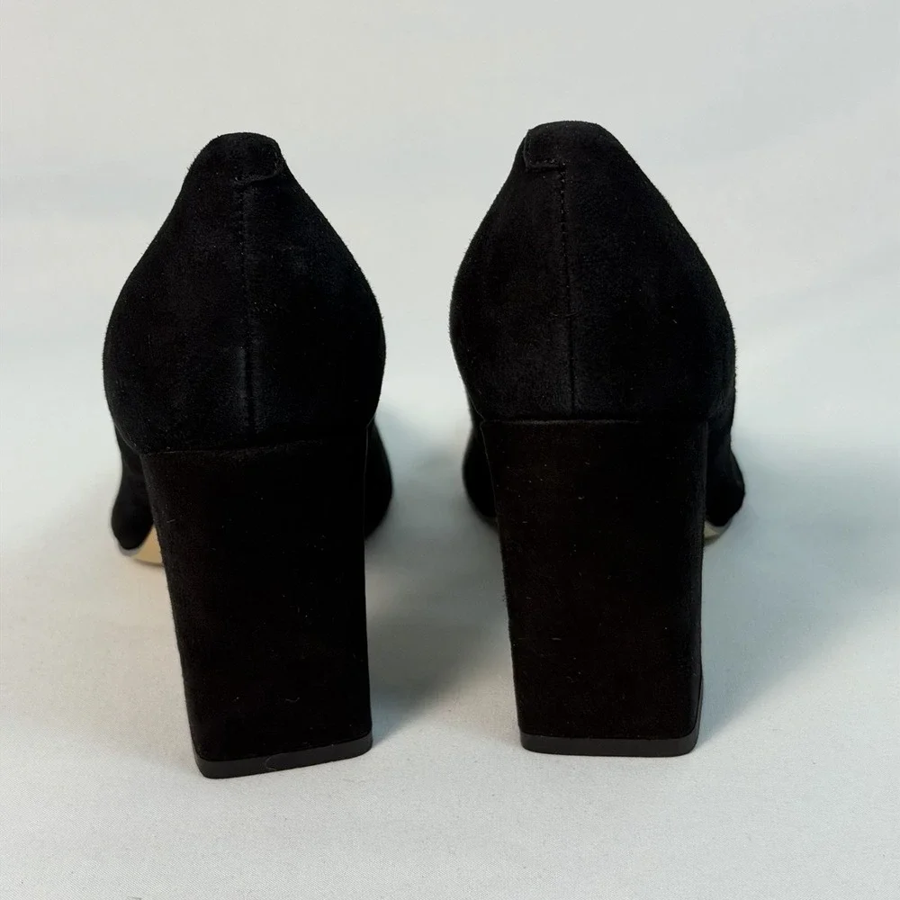 Marc Fisher Size-5.5 M‎ Women's Black Yalina Slip-On Block Pump Heel Shoes